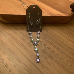 Vintage Avon “Y” necklace and earring set